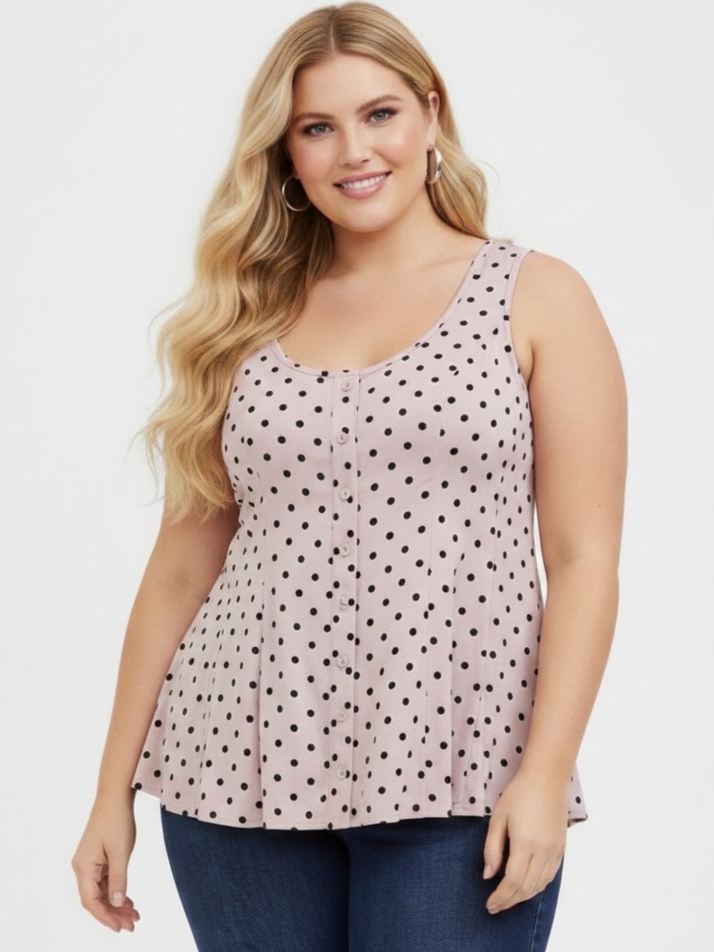 TORRID Polka Dot Blouse